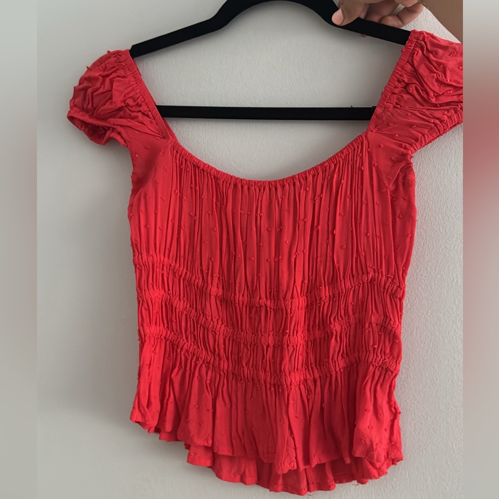 Red blouse